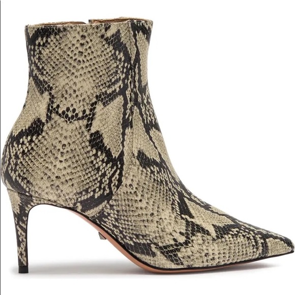 Schutz Bette Snakeskin Embossed Ankle Bootie - Picture 2 of 8